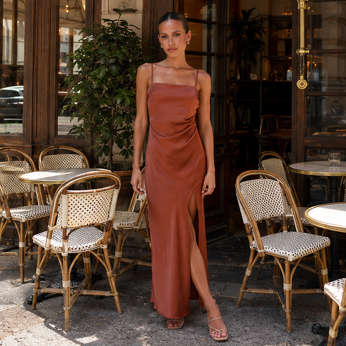 Robe midi Camille pour invitée de mariage