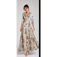 Robe longue portefeuille imprimée