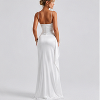 Capucine long heart-neck dress